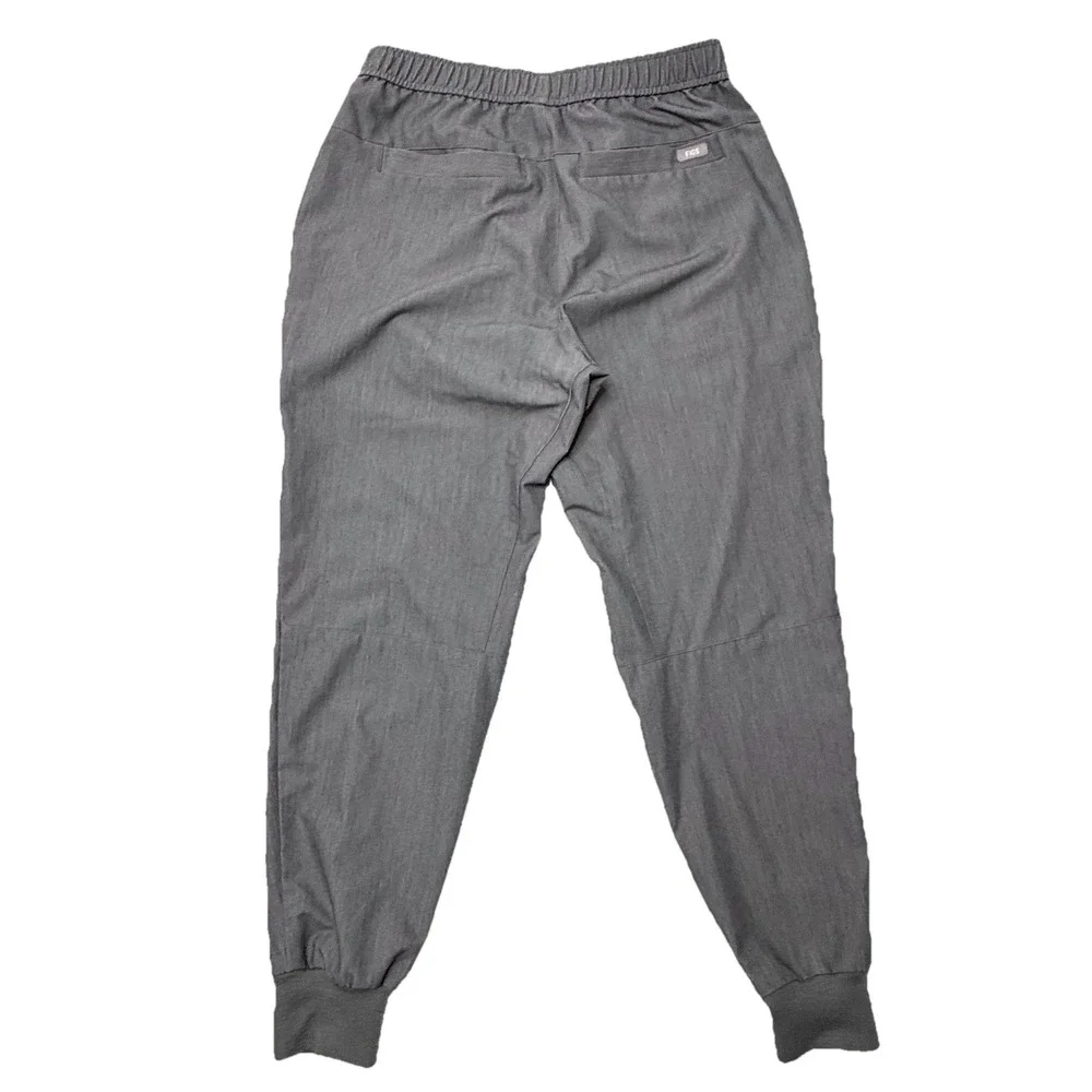 FIGS Mens Tansen Jogger Scrub Pants Graphite Size Small Gray w/ Green Drawstring